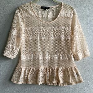 Sanctuary peplum lace top